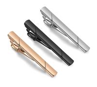 Clips para Corbata Hombre, Pinzas Brillantes para Corbata, Juego con Caja de Regalo(Moderno)