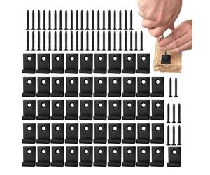 Clips Para Cubierta, Clips Iniciales De 50 Piezas Para Terrazas, Con Tornillos, Herramientas De Fijación Resistentes Para Jardín Al Aire Libre, Patio, Porche, Balcón, Piscina, Techo