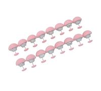Clips para Edredón de Setas, 16 Uds., Desbloqueo con un Botón, Superficie de Algodón Suave, Fijadores de Plástico Seguros para Ropa de Cama, sofá, Cojín, Cortina (Rosa)