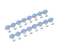 Clips para Edredón de Setas, 16 Uds., Desbloqueo con un Botón, Superficie de Algodón Suave, Fijadores de Plástico Seguros para Ropa de Cama, sofá, Cojín, Cortina (Azul)
