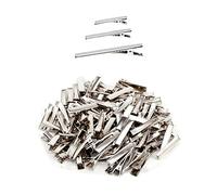 Clips para el cabello, 300 piezas de metal pato facturado para el cabello hechas a mano Diy plateado clips de rodillos de rodillo de rodillos para mujeres peinado