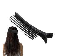Clips para el cabello de salón: clips de seccionamiento que no se deslizan con peine y tapa de cepillo incorporados | Clip de estilo de corte de cabello para morir, recortar, colorear, salón profesion