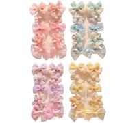 Clips para el cabello para bebés, clips para el cabello de niña, 40 piezas de la perla aros de flor 4 colores lindos para bebés, niños pequeños, niños