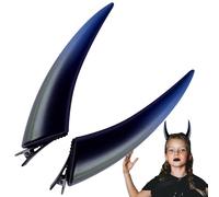 Clips para el pelo de cuernos de diablo góticos - Cuerno de frente fantasma, accesorios para sombreros de disfraz de cosplay de Halloween, horquilla de cuerns de diablo góticos | Cuernos con clip at
