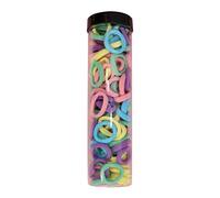 Clips para el pelo, pack doble de gomas para el pelo, bandas de goma para el pelo, color negro, multicolor, coleta, trenzas, no dañinas para el cabello, pasador de pelo elegante (B, talla única)