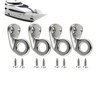 Clips para Embarcaciones,4 Piezas Soporte Acero Inoxidable - Clips para Barco En Barandilla,Compatible con Toldos, Barandillas, Defensas, Velas, Embarcaciones, Marina, Muelles Y Yates