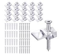 Clips para espejo | Clips de panel de montaje | Reusable Retainer Clips for Mirrors with Screw for Doors Walls Cabinets