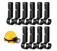 Clips para Faros Delanteros de Casco, 10 Ganchos de Seguridad para Faros Delanteros, Accesorios de Casco para Trabajos industriales, construcción, Campo petrolífero, Mantenimiento, espeleología