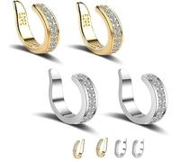 Clips para la oreja, aretes de cartílago para mujer, sin perforación, ajustables, finos, gruesos, falsos, unisex, sin perforación, S, Cobre, 1