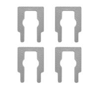 Clips para lavavajillas compatibles con lavavajillas Miele, soportes para copas en forma de U, estabilizadores de vidrio de plástico PLA para cestas de lavavajillas, accesorios antisonajero (gris)