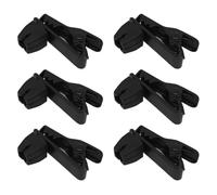 Clips para micrófono - Soporte metálico para micrófono de solapa | Cĺips de corbata de Micŕófono reutilizables - 6 clips de cable para conferencias de discurso en escenario, grabación de