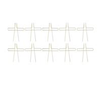 Clips para páginas de libros de acero inoxidable, paquete de 10 |Portapáginas de música galvanizado para partituras de piano/libros de cocina/libros de texto |Secure Hands - Clip (Oro)