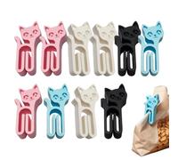 Clips para patatas fritas de animales, con forma de gato, bonitos y reutilizables, clips para bolsas de alimentos, para aperitivos, pan, galletas, granos de café, documentos, hogar, cocina, oficina