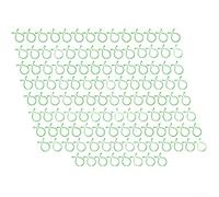 Clips para plantas de jardín de 8 formas que soportan tomate, vid, pepino, guisantes y tallos de flores, plástico resistente a la intemperie, paquete de 100 unidades, 4 x 2,7 x 2,5 cm, color verde