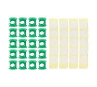 Clips para plantas trepadoras - Paquete de 20 soportes de jardín de plástico verde sin perforación, clips de pared para plantas interiores y exteriores que ahorran espacio para jardinería vertical (20