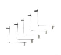 Clips para poste de piscina en forma de V, paquete de 5 soportes de cepillo de acero inoxidable para postes de 3,8 cm, accesorio de red de doble bloqueo a prueba de óxido para herramientas de limpieza
