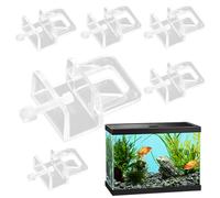 Clips para tapa de acuario, soporte para tapa de tanque de acrílico transparente, juego de 6 clips de cubierta, pinzas de soporte transparentes para acuario, fácil intercambio para tanques de peces