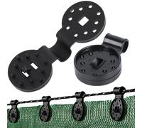 Clips para toldos lonas redes. Clip de malla para sujeccion red de sombra, fijacion de plastico para tela ocultacion o sombreado. Grapas Pinzas Broches Ganchos Enganches reutilizables (Negro 40 clips)