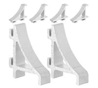 Clips Piezas de Aluminio Estante Refrigerador Plata de 6 | Soporte Pequeño, Diseño Versátil, Uso en Congeladores Comerciales y Baldas
