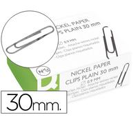 Clips Q-Connect Niquelados N. 1.5 - 30 mm Caja de 100 Unidades