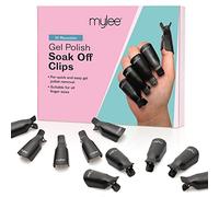 Clips Quitaesmalte de Gel (10pcs) - Pinzas Quitaesmalte de Gel UV/LED - Capuchones Quitaesmalte de Uñas - Para todo tipo de dedos - Duraderos y Reutilizables