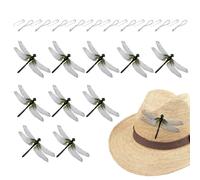 Clips realistas de libélula, mosca decorativa artificial, dispositivo de miedo volador realista para patios y jardines, adorno de alta visibilidad para exteriores para patios y terrazas, diseño