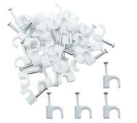 Clips redondos de 4 mm para cables, 100 unidades