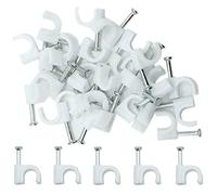 Clips redondos de 5 mm para cables, 100 unidades