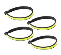 Clips reflectantes para pantalones de bicicleta para ciclismo, material ABS elástico y PVC, asegura las piernas de tu pantalón y aumenta la visibilidad, disponible en juegos de 2 o 4 piezas (4 piezas)