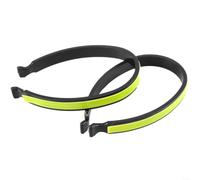 Clips reflectantes para pantalones de ciclismo, correas elásticas de ABS y PVC para seguridad de conducción nocturna, accesorio de bicicleta (2 piezas)