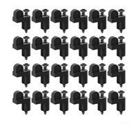 Clips resistentes de 3/8 pulgadas para ventana hechos de plástico flexible para sujetar las pantallas firmemente contra vientos fuertes y tormentas (24 piezas de negro)