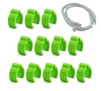 Clips sujetacables para manguera D27, 12 unidades verdes de plástico flexible, compatibles con Festool CT y CTL Mini/Midi, guía de cable, soporte para aspirador, taller, lijado y bricolaje