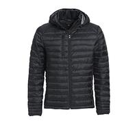 CLIQUE - Chaqueta Hudson para hombre, de poliéster, suave, ultraligero, capucha extraíble, otoño invierno, para senderismo, viajes, montaña, Negro , XL