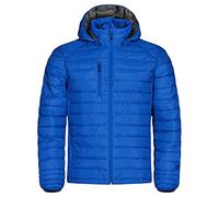 CLIQUE - Chaqueta Hudson para hombre, de poliéster, suave, ultraligero, capucha extraíble, otoño invierno, para senderismo, viajes, montaña, Royal Blue, XS