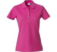 CLIQUE - Polo camiseta de media manga camiseta de mujer Basic Polo Ladies slim fit con botones de algodón primavera/verano en diferentes colores y tamaños, frambuesa, M