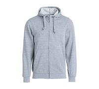 CliQue Sudadera básica con Capucha y Cremallera Completa para Hombre, Gris (Grey Melange), XXL