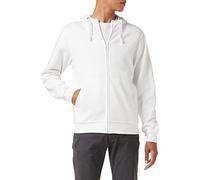 CliQue Sudadera básica con Cremallera Completa para Hombre, Blanco, XL