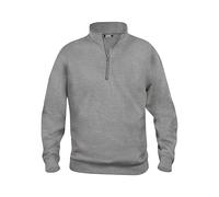 CLIQUE - Sudadera con media cremallera para hombre y mujer, unisex, de poliéster, suave, resistente a los lavados, para senderismo, viajes, ocio, Mezcla de grises, XL