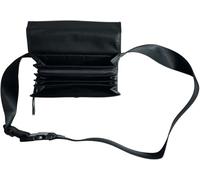 CLIRE-FONCET - Maletín de piel para monedas, euro-cartera, servidor de restauración práctica - Moneda de 6 piezas Euro- Cierre de mochila, barras, restaurantes, comerciantes, Negro sin moneda, Formal