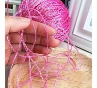 Clisil Hilo de lurex rosa intenso de 100 g, hilo de metal brillante, hilo de metal brillante, para hacer manualidades, bufanda, bolsa, hilo de accesorio de hilo