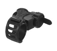 CLISPEED 1 abrazadera de montaje para linterna de casco de bicicleta, soporte de antorcha frontal, de goma negra, ángulos ajustables, uso versátil para ciclismo diario y aventuras al aire libre