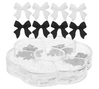 CLISPEED 1 caja Caja de Charms para Uñas DIY con Perlas Flatback y Lazos Decoración Mixta para Manicura Accesorios para Festival y de Uñas para Niñas