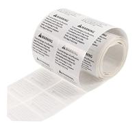 CLISPEED 1 rollo Etiquetas de Advertencia Autoadhesivas de Unidades para Bolsas de Embalaje Diseño y Lectura Cumplen con de Envío y Protegen Riesgos de
