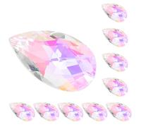 CLISPEED 10 atrapasueños de cristal para decoración de ventana con forma de lágrima facetada y bola, fácil instalación, resistente a la decoloración, para balcón y jardín, prisma arco iris