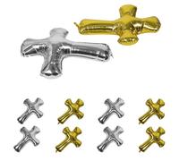 CLISPEED 10 Globos Forma de Cruz para Comuniones y Bautizos Globos de Aluminio Dorados y Plateados 10 Piezas para Decoración de Fiestas Religiosas y Eventos Familiares al Aire Libre