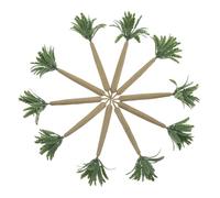 CLISPEED 10 Palmeras Artificiales Miniatura de Plástico Cocoteros Simulados de 12 CM Decoración para Dioramas Jardines de Hadas y Tartas Accesorios Resistentes Mantenimiento