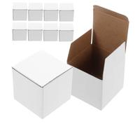 CLISPEED 10 piezas Cajas de Cartón Corrugado Blancas Pack Embalaje Envío Almacenamiento Uso Doméstico y Oficina Resistentes Reciclables Fáciles de