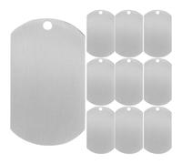 CLISPEED 10 piezas Chapas para Perros de Acero Inoxidable Placas Redondas Anti-pérdida Etiquetas de Identidad Personalizables para Mascotas Resistentes y Duraderas Acabado Cepillado