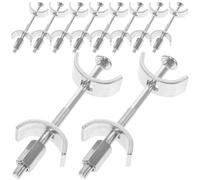 CLISPEED 10 Piezas Junta de Encimera de Cocina Conector de Encimera 100mm Acero Galvanizado Forma de Media Luna Color Plata Adaptabilidad y Estabilidad y Bloques de Carnicero