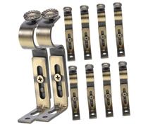 CLISPEED 10 Piezas Soporte para Barra de Cortina de Hierro Resistente Soporte Lateral para Barras Extensibles de Cortinas Montaje Fácil para Ventanas y Puertas Color Bronce